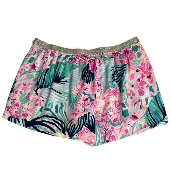 Lilly Pulitzer Womens Multi Color Shorts with Gold Band Size XL - Picture 1 of 6